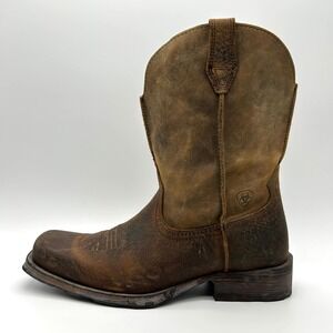 Ariat Rambler Western Boots Mens 11D Wicker Brown Leather Square Toe 10002317